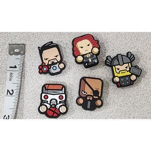 Shoe Charms for Crocs 5 Pc Marvel Disney Super Hero's NWOTD Mixed Lot
